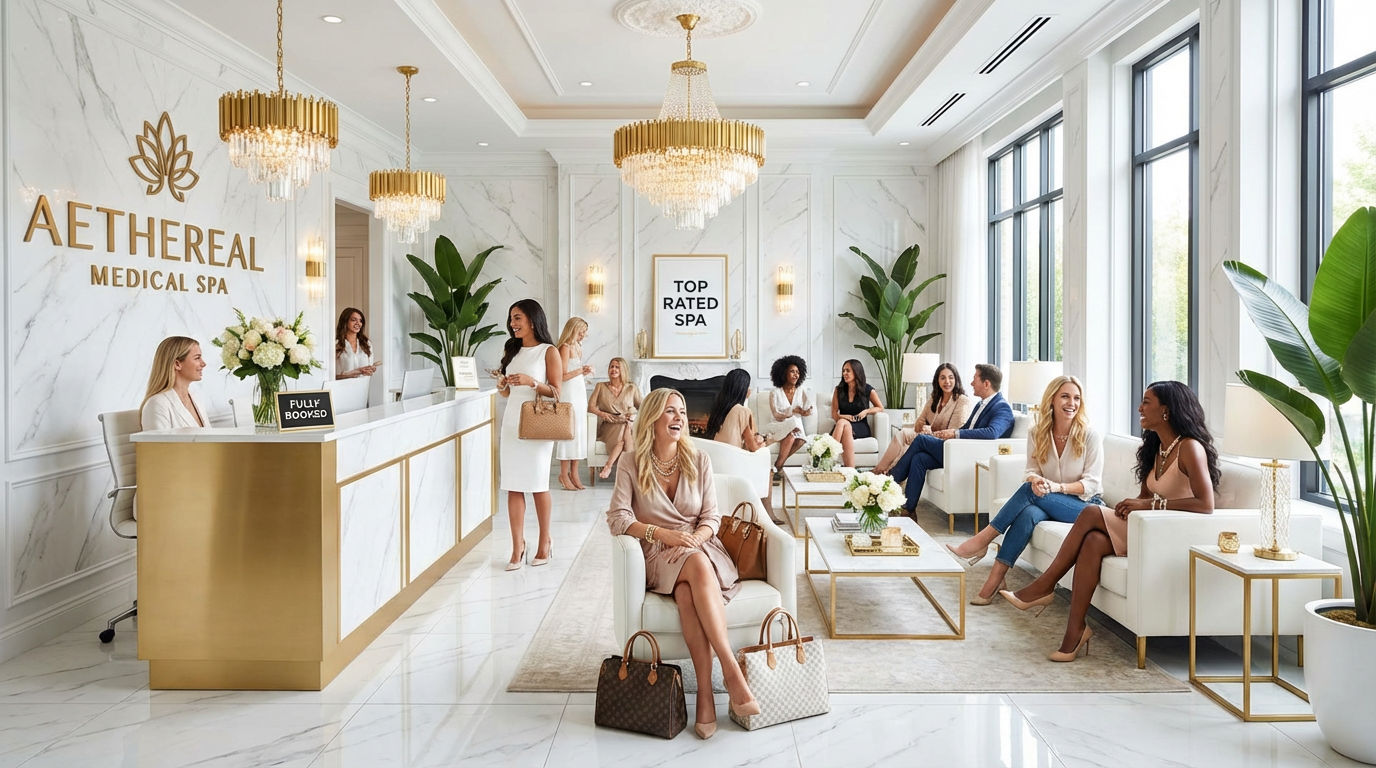 Busy Medspa Waiting Room